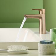 Hansgrohe Talis E wastafelkraan 110 CoolStart met EcoSmart brons geborsteld 71714140 Hansgrohe Talis E wastafelkraan 110 CoolStart met EcoSmart brons geborsteld 71714140