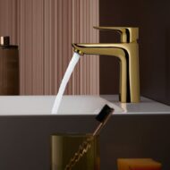 Hansgrohe Talis E wastafelkraan 110 met EcoSmart goud 71712990 Hansgrohe Talis E wastafelkraan 110 met EcoSmart goud 71712990