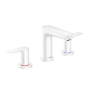 Hansgrohe Talis E wastafelkraan 150 met EcoSmart met trekstang-afvoergarnituur mat-wit 71733700