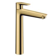 Hansgrohe Talis E wastafelkraan 240 met verhoogde kraanlichaam met EcoSmart goud 71717990 Hansgrohe Talis E wastafelkraan 240 met verhoogde kraanlichaam met EcoSmart goud 71717990
