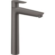 Hansgrohe Talis E wastafelkraan 240 met verhoogde kraanlichaam met EcoSmart met trekstang-afvoergarnituur zwart chroom geborsteld 71716340 Hansgrohe Talis E wastafelkraan 240 met verhoogde kraanlichaam met EcoSmart met trekstang-afvoergarnituur zwart chroom geborsteld 71716340