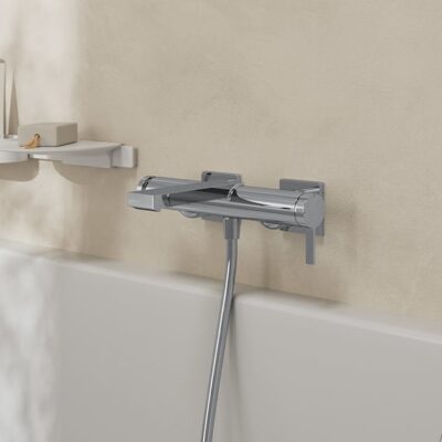 Hansgrohe Tecturis E eengreeps opbouw badmengkraan 2 verbruikers chroom 73420000 8