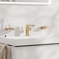 Hansgrohe Tecturis E wastafelkraan 110 Fine CoolStart met EcoSmart met afsluitbare afvoerplug push open brons geborsteld 73020140 Hansgrohe Tecturis E wastafelkraan 110 Fine CoolStart met EcoSmart met afsluitbare afvoerplug push open brons geborsteld 73020140