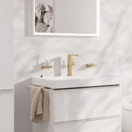 Hansgrohe Tecturis E wastafelkraan 210 Fine CoolStart met verhoogde kraanlichaam met EcoSmart met afsluitbare afvoerplug push open brons geborsteld 73060140 Hansgrohe Tecturis E wastafelkraan 210 Fine CoolStart met verhoogde kraanlichaam met EcoSmart met afsluitbare afvoerplug push open brons geborsteld 73060140