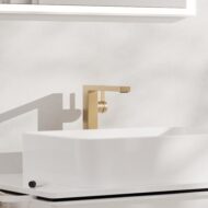 Hansgrohe Tecturis E wastafelkraan 240 Fine CoolStart met EcoSmart met afsluitbare afvoerplug push open brons geborsteld 73070140 Hansgrohe Tecturis E wastafelkraan 240 Fine CoolStart met EcoSmart met afsluitbare afvoerplug push open brons geborsteld 73070140