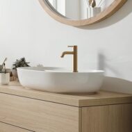 Hansgrohe Tecturis S wastafelkraan 110 met EcoSmart brons geborsteld 73311140 Hansgrohe Tecturis S wastafelkraan 110 met EcoSmart brons geborsteld 73311140