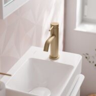 Hansgrohe Tecturis S wastafelkraan 80 CoolStart met EcoSmart met trekstang-afvoergarnituur brons geborsteld 73302140