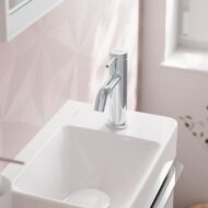 Hansgrohe Tecturis S wastafelkraan 80 CoolStart met EcoSmart met trekstang-afvoergarnituur chroom 73302000 Hansgrohe Tecturis S wastafelkraan 80 CoolStart met EcoSmart met trekstang-afvoergarnituur chroom 73302000