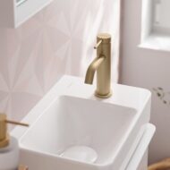 Hansgrohe Tecturis S wastafelkraan 80 met EcoSmart brons geborsteld 73313140 Hansgrohe Tecturis S wastafelkraan 80 met EcoSmart brons geborsteld 73313140