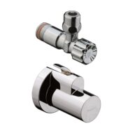 Hansgrohe Universele hoekstopkraan met knelkoppeling 1/2 en 3/8 aansluiting chroom 13954000