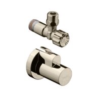 Hansgrohe Universele hoekstopkraan met knelkoppeling 1/2 en 3/8 aansluiting nikkel geborsteld 13954820