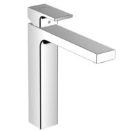 Hansgrohe Vernis Shape wastafelkraan 190 met verhoogde kraanlichaam met EcoSmart met trekstang-afvoergarnituur chroom 71590000