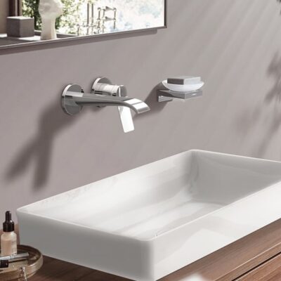 Hansgrohe Vivenis eengreeps inbouw wastafelmengkraan met EcoSmart met altijd open afvoer chroom 75050000 6