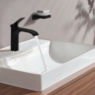 Hansgrohe Vivenis wastafelkraan 110 met EcoSmart met trekstang-afvoergarnituur mat-zwart 75020670