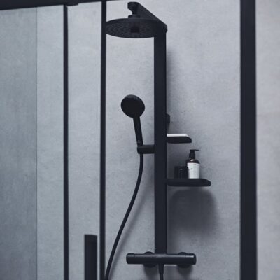 Ideal Standard Alu thermostatische opbouw regendoucheset Ø260 mm mat-zwart BD583XG 7