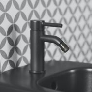 Ideal Standard Ceraline bidetkraan met trekstang-afvoergarnituur mat-zwart BC197XG