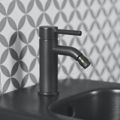 Ideal Standard Ceraline bidetkraan met trekstang-afvoergarnituur mat-zwart BC197XG 6