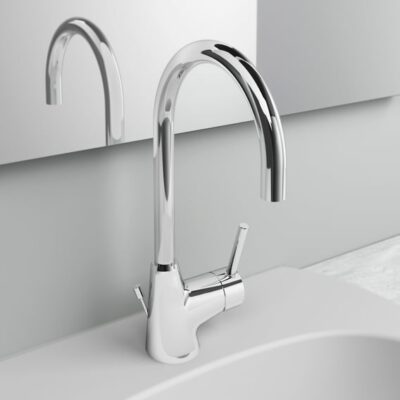 Ideal Standard Ceraline wastafelkraan met trekstang-afvoergarnituur chroom BC195AA 9