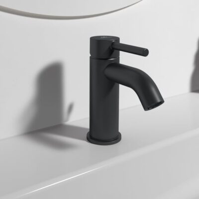 Ideal Standard Ceraline wastafelkraan met trekstang-afvoergarnituur mat-zwart BC193XG 9