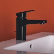 Ideal Standard CeraPlan wastafelkraan met trekstang-afvoergarnituur mat-zwart BD227XG