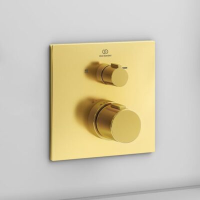 Ideal Standard Ceratherm C100 thermostaat voor bad & douche 2 verbruikers goud geborsteld A7522A2 10 Ideal Standard Ceratherm C100 thermostaat voor bad & douche 2 verbruikers goud geborsteld A7522A2 10