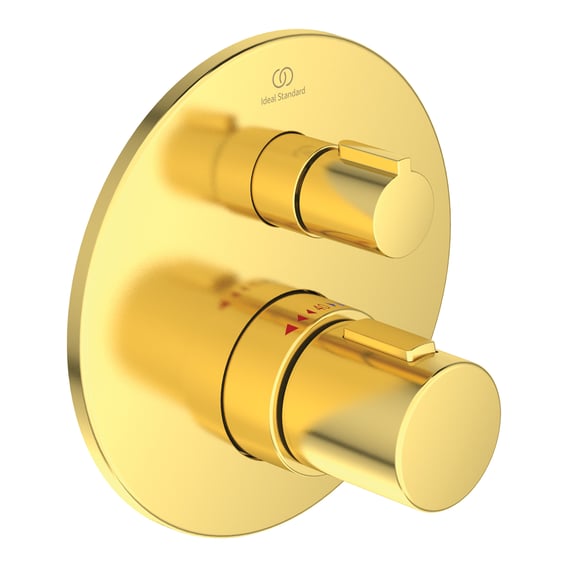 Ideal Standard Ceratherm T100 thermostaat voor douche 1 verbruiker goud geborsteld A5813A2 3 Ideal Standard Ceratherm T100 thermostaat voor douche 1 verbruiker goud geborsteld A5813A2 3