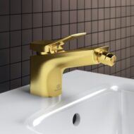 Ideal Standard Conca bidetkraan met trekstang-afvoergarnituur goud geborsteld BC760A2