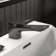 Ideal Standard Conca wastafelkraan met trekstang-afvoergarnituur grijs magnetisch BC753A5