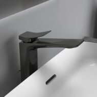 Ideal Standard Conca wastafelkraan met verhoogd kraanlichaam met trekstang-afvoergarnituur grijs magnetisch BC757A5