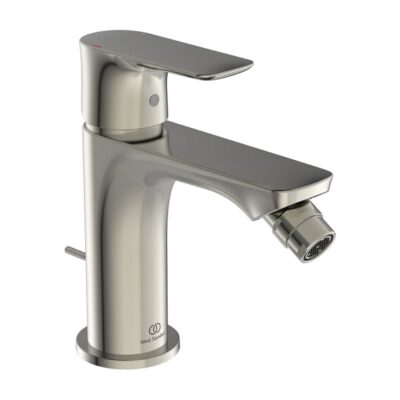 Ideal Standard Connect Air bidetkraan met trekstang-afvoergarnituur zilver storm A7030GN 7