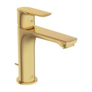 Ideal Standard Connect Air wastafelkraan Grande Slim BlueStart met trekstang-afvoergarnituur goud geborsteld A7013A2