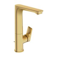 Ideal Standard Connect Air wastafelkraan met trekstang-afvoergarnituur geborsteld goud geborsteld A7020A2
