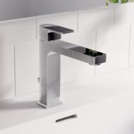 Ideal Standard Edge wastafelkraan Grande Slim met trekstang-afvoergarnituur chroom A7106AA