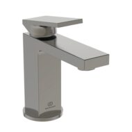 Ideal Standard Extra wastafelkraan met trekstang-afvoergarnituur zilver storm BD500GN
