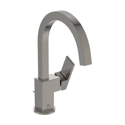 Ideal Standard Extra wastafelkraan met trekstang-afvoergarnituur zilver storm BD504GN 7