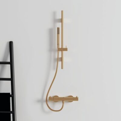 Ideal Standard Idealrain glijstangset met garnituur 1 straalsoort 603 mm goud geborsteld A7616A2 5