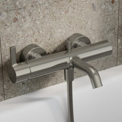 Ideal Standard Joy eengreeps opbouw badmengkraan 2 verbruikers zilver storm BC786GN 7