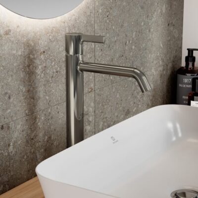 Ideal Standard Joy wastafelkraan met verhoogd kraanlichaam zilver storm BC782GN 7