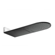 Kludi A-QA regendouchekopset 2 straalsoorten 250 x 600 mm mat-zwart 6488087-00 Kludi A-QA regendouchekopset 2 straalsoorten 250 x 600 mm mat-zwart 6488087-00