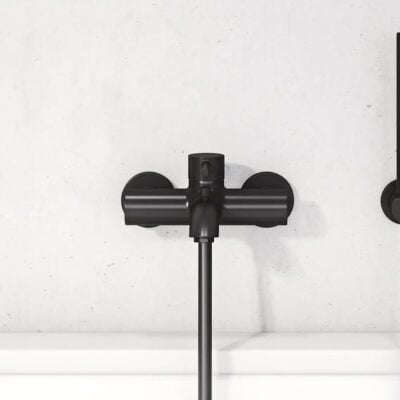 Kludi BOZZ eengreeps opbouw badmengkraan 2 verbruikers mat-zwart 386913976 6