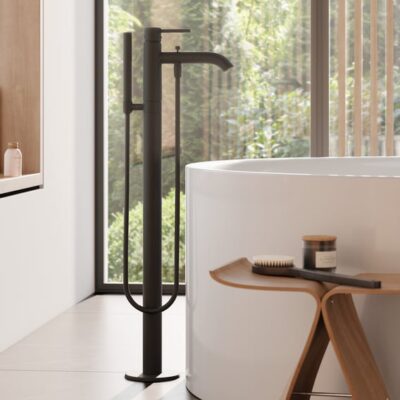 Kludi BOZZ eengreeps vrijstaande badmengkraan mat-zwart 385903976 6