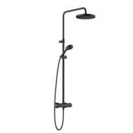 Kludi LOGO thermostatische opbouw regendoucheset Ø245 mm mat-zwart 6808239-00