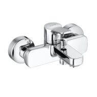 Kludi PURE&EASY eengreeps opbouw badmengkraan 2 verbruikers chroom 376810565 Kludi PURE&EASY eengreeps opbouw badmengkraan 2 verbruikers chroom 376810565