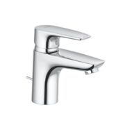 Kludi PURE&SOLID wastafelkraan 75 met trekstang-afvoergarnituur chroom 343820575