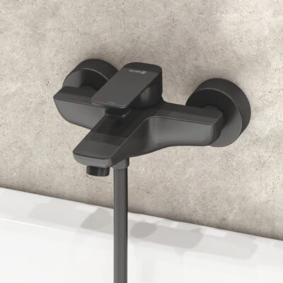 Kludi PURE&STYLE eengreeps opbouw badmengkraan 2 verbruikers mat-zwart 406813975 6