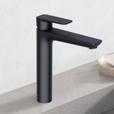 Kludi PURE&STYLE wastafelkraan met verhoogde kraanlichaam mat-zwart 402963975 5