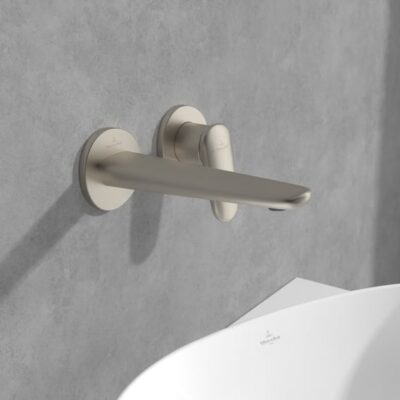 Villeroy & Boch Antao eengreeps inbouw wastafelmengkraan met AquaSmart nikkel geborsteld TVW11100200064 11