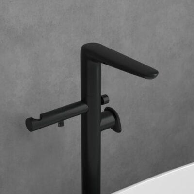 Villeroy & Boch Antao eengreeps vrijstaande badmengkraan mat-zwart TVT111004000K5 13
