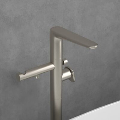 Villeroy & Boch Antao eengreeps vrijstaande badmengkraan nikkel geborsteld TVT11100400064 13