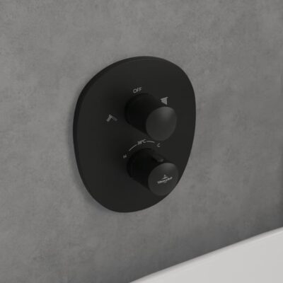 Villeroy & Boch Antao thermostaat voor bad & douche 2 verbruikers mat-zwart TVS111002000K5 9